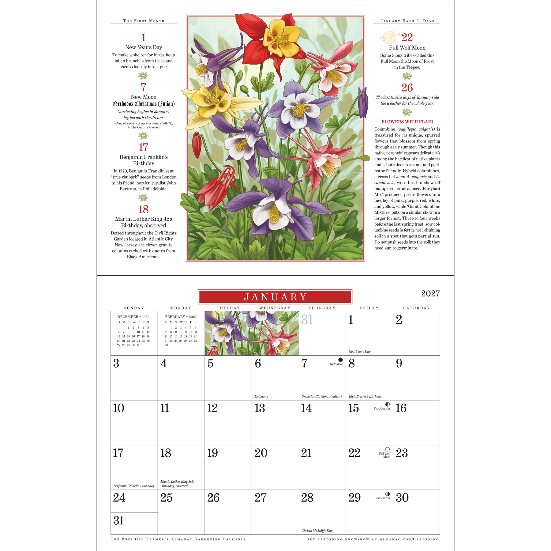 2027 Gardening Calendar Spread