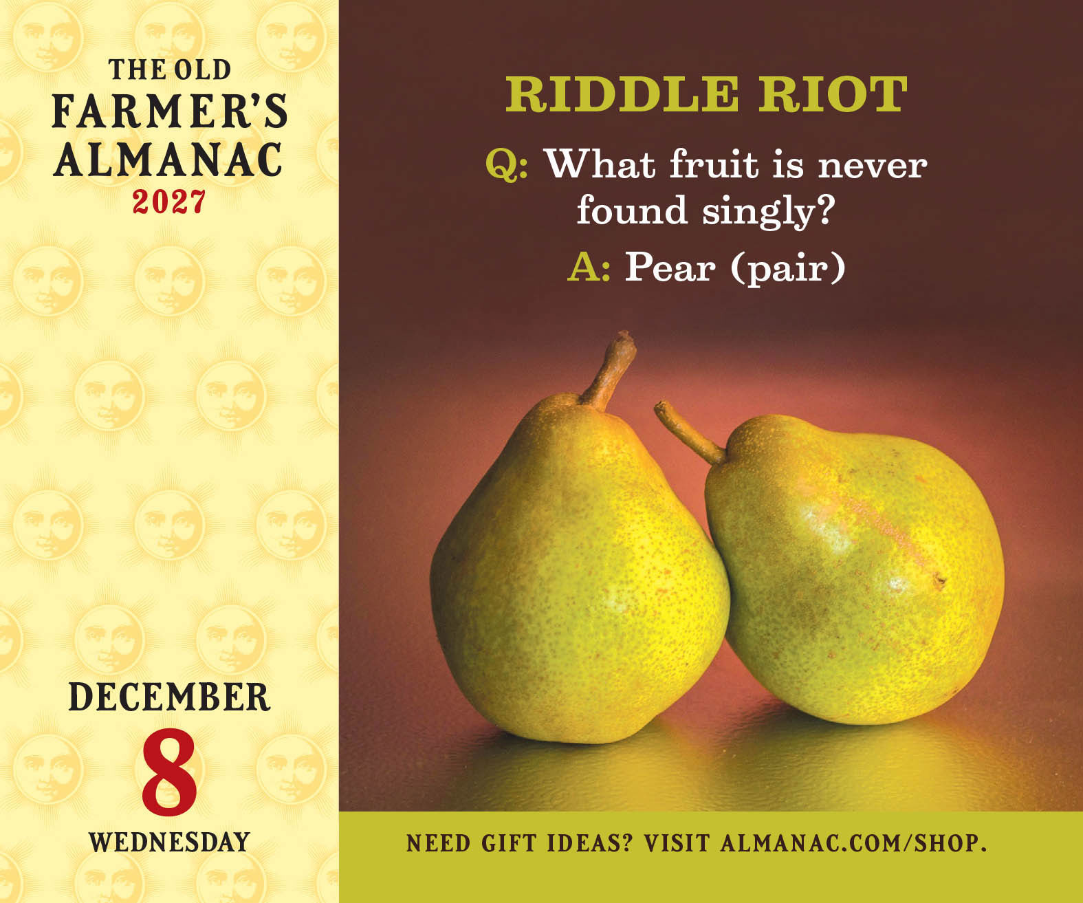 2027 Everyday Calendar Sample 1