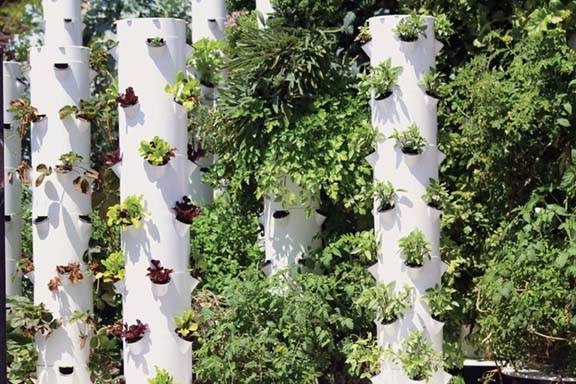 tubular belles vertical gardening system