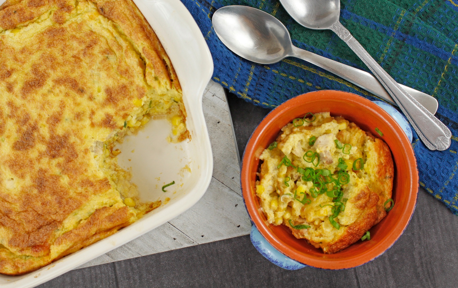 Turkey and Corn spoonbread. Photo by Sam Jones/Quinn Brien