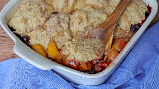 blackberry peach cobbler