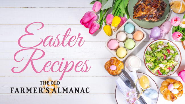 Easter Recipes on a table