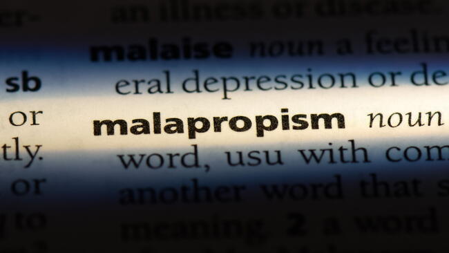 Malapropism in the dictionary