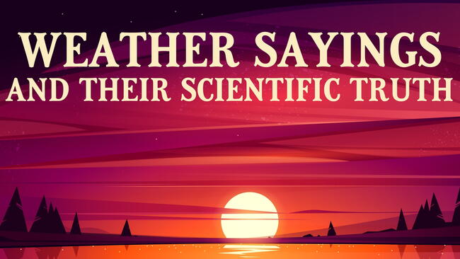 Weather Sayings and Their Scientific Truth, red sky at night