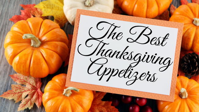 the best thanksgiving appetizers on a placecards, pumpkins