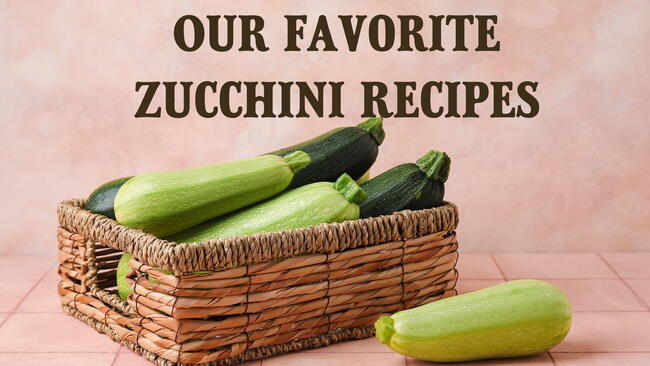 our favorite zucchini recipes, zucchini in a basket