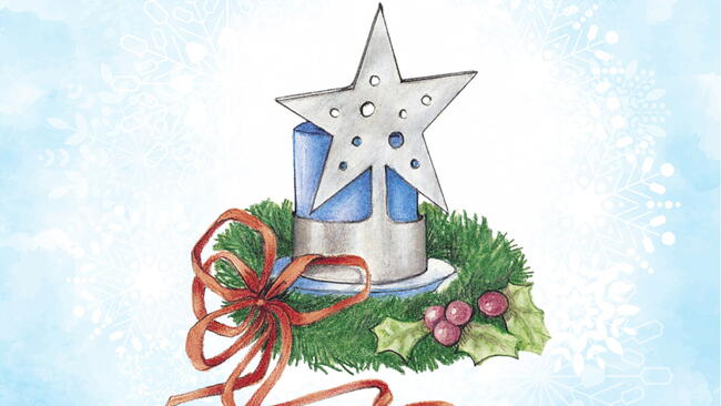 holiday candle decoration made from a soda can