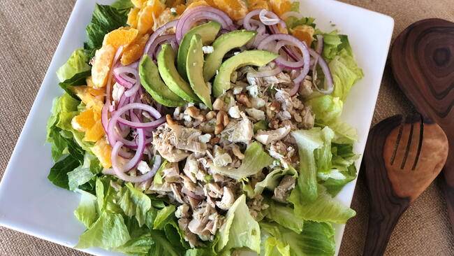 chicken salad with blue cheese