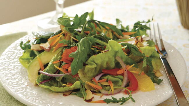 Confetti Salad with Calendula Petals