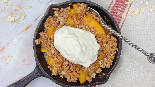 ginger peach crisp