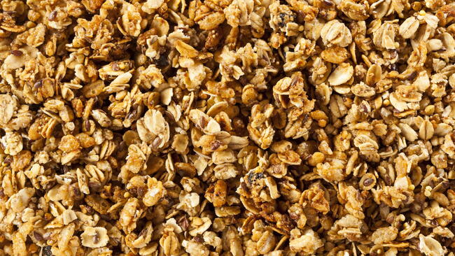 Organic Granola Cereal with oats, flax, pecans, and sunflower seeds