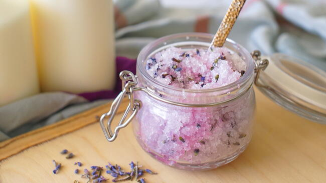 lavender salt scrub