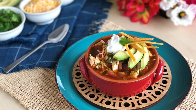 Mexican chicken bean soup
