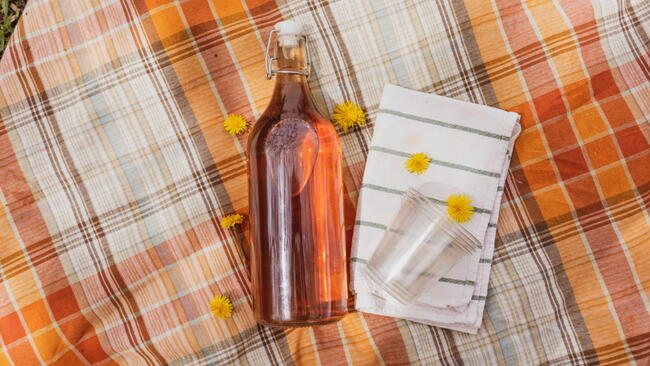 Pink Dandelion Wine
