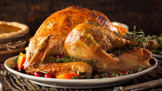 Homemade Roasted Thanksgiving Day/ Christmas Day Turkey with all the Sides