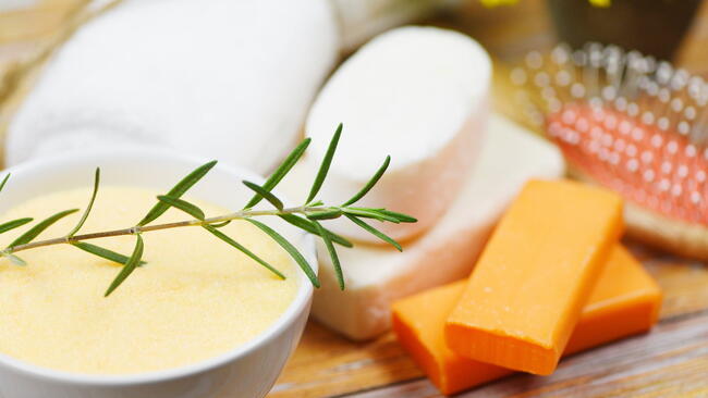Homemade Rosemary Foot Scrub in a Bowl