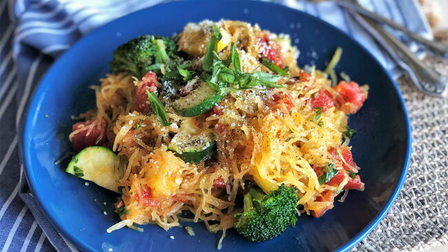 Fresh Vegetable Medley With Spaghetti Squash