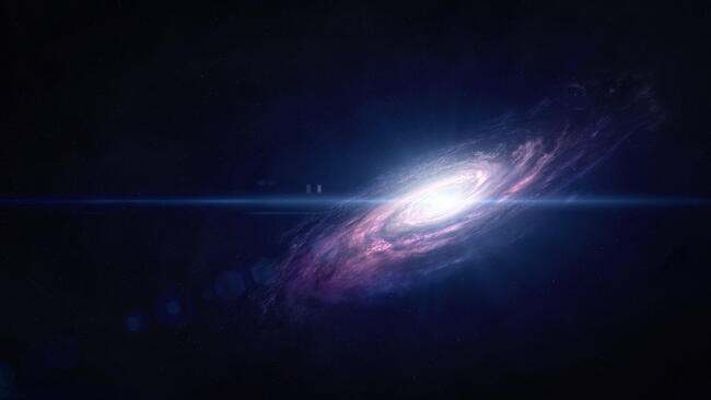 Panoramic view of the galaxy. Spiral Galaxy, beautiful science fiction wallpaper with endless deep space. Elements of this image furnished by NASA