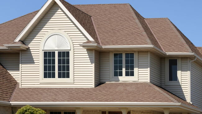 house with vinyl siding on it