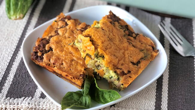Zucchini Sausage Squares
