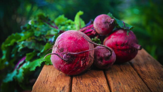 beet roots on a table