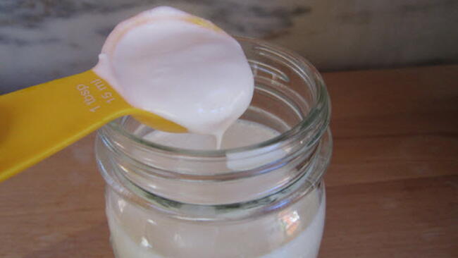 Creme Fraiche in a jar