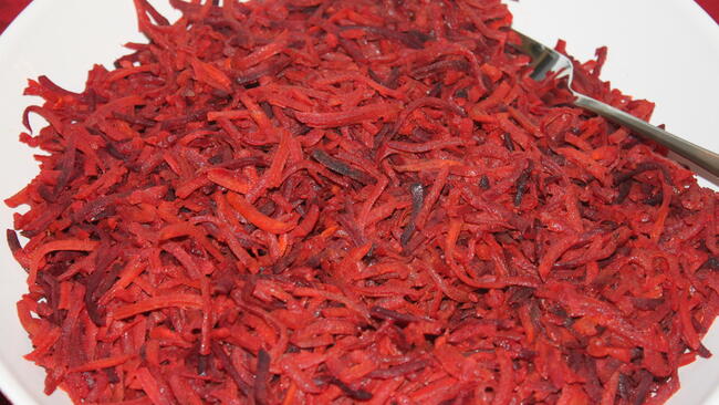 shredded vegetable hash