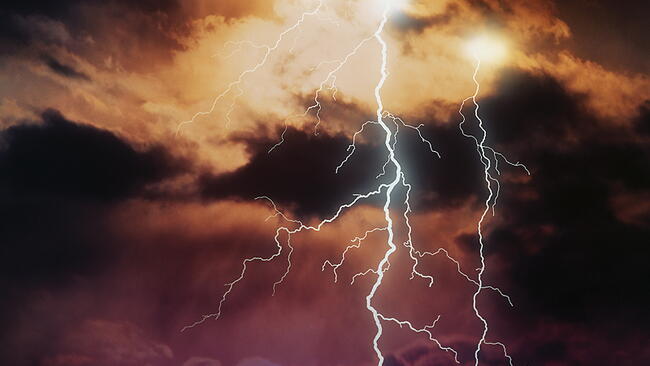 Lightning Storm at night