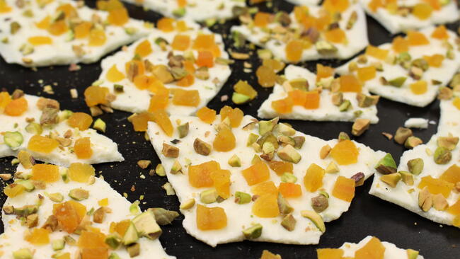 Apricot and Pistachio Bark