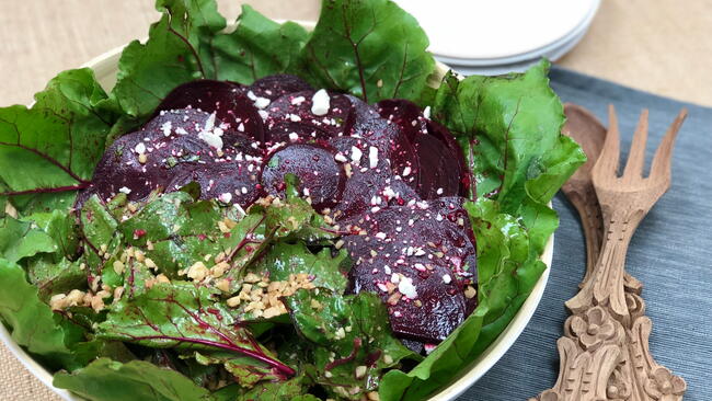 Beet Green Salad With Beets