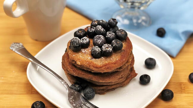 Blueberry Sour Cream Pancakes
