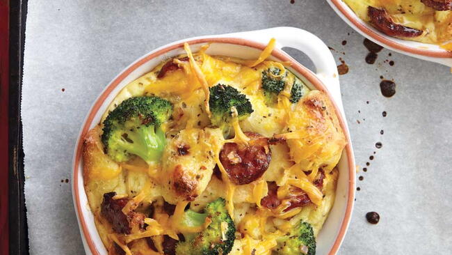 Broccoli and Cheddar Strata
