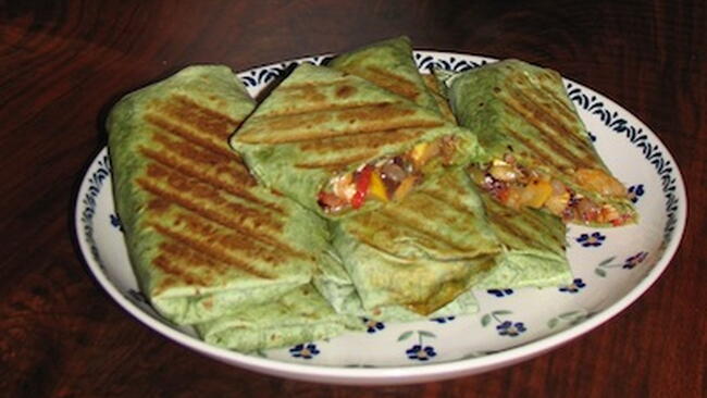 Grilled Caponata Wraps With Summer Vegetables