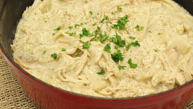 Mother's Old-Fashioned Homemade Chicken and Dumplings