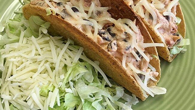 Creamy Slow Cooker Chicken Tacos