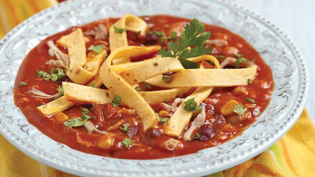 Chicken Tortilla Soup With All the Fixin’s