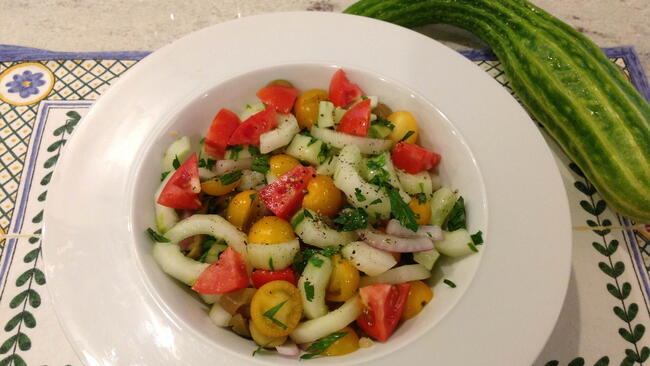 Castilian-Style Cucumber and Tomato Salad