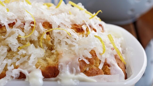  Glazed Lemon Coconut Loaf