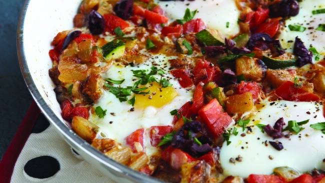 Ratatouille Poached Eggs
