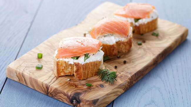 Ricotta and Smoked-Salmon Bruschetta
