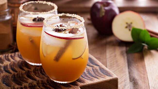 New Year Punch in glasses