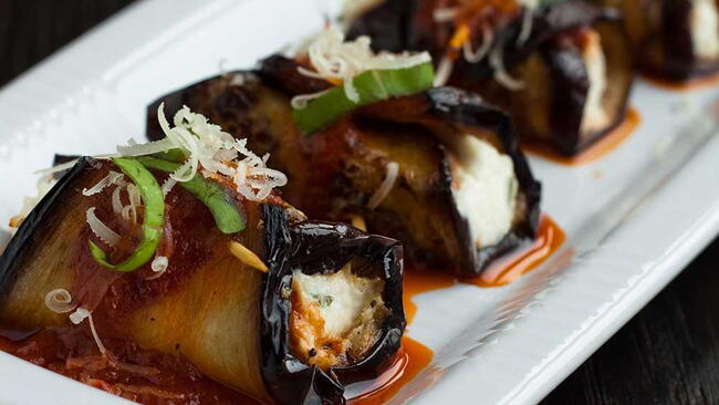  Eggplant Parmesan Roll-Ups