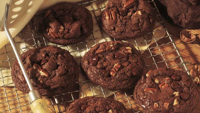 Triple-Chocolate Pecan Cookies