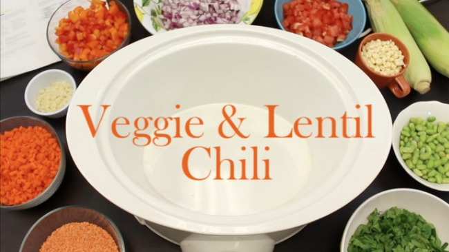 Not-Too-Spicy Veggie and Lentil Chili recipe