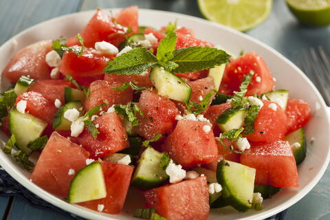 Watermelon Cucumber Salad | Almanac.com