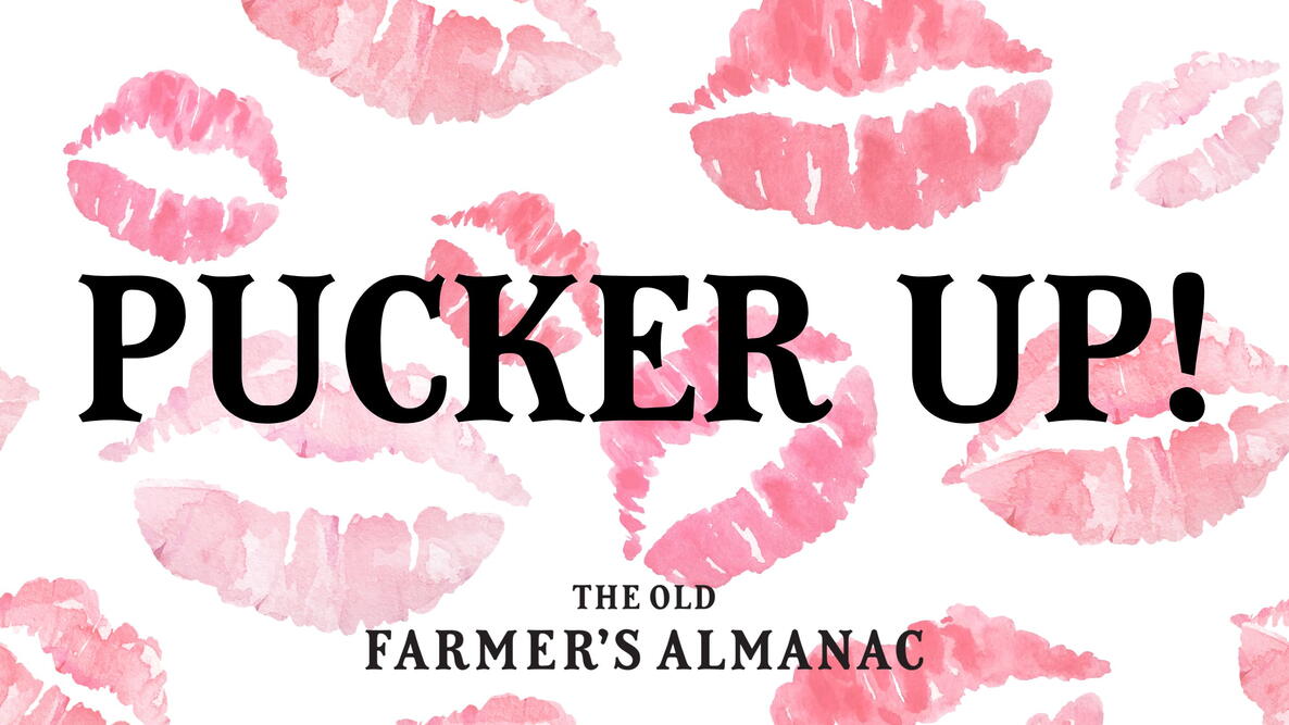 lip stick kisses, pucker up