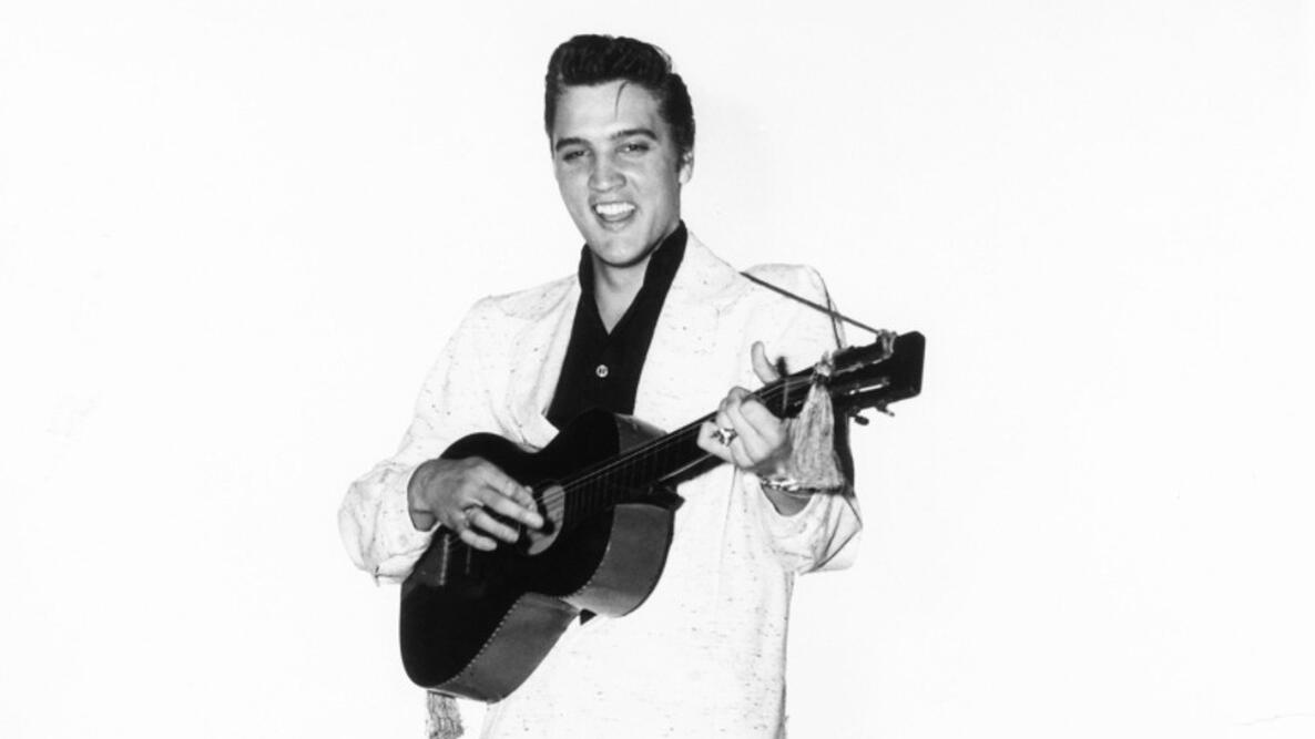 Elvis in 1956, at age 21, the year he starred on The Ed Sullivan Show and zoomed to national fame