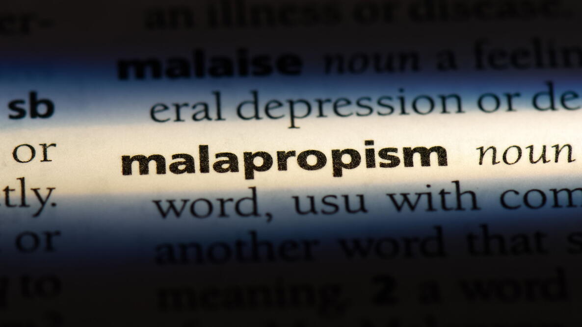 Malapropism in the dictionary