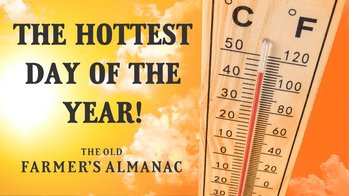 The hottest day of the year, thermometer, hot weather