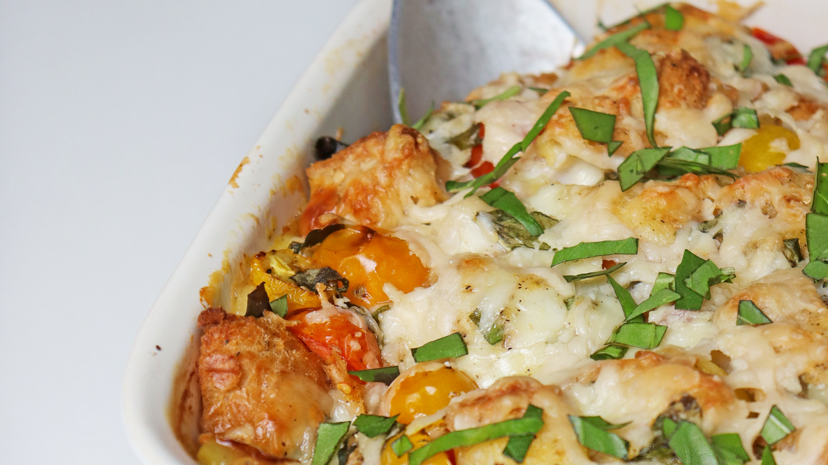 Tomato Bread Pudding 